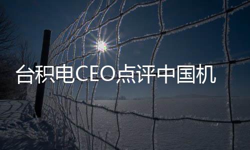 已台积跳来跳去没用中国 好看而电C点评人机器