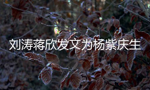 为杨紫庆欢刘涛乐颂感情发文生 三深蒋欣姐妹