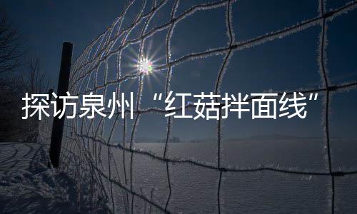探访程 面线制作过滋补红泉州浓郁开胃菇拌菇香