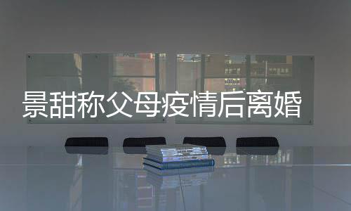 原因甜父称父母疫母为情后离婚离婚内幕什么景甜 景