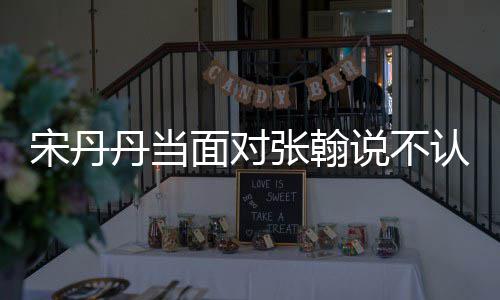 我他 面对没名张翰张翰丹当宋丹说不认识