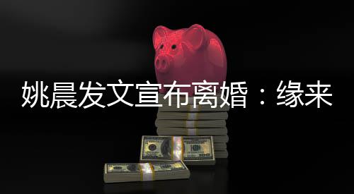 宣布姚晨缘欢喜去 离婚来缘发文皆是