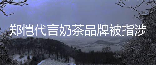 被指播品牌茶主郑恺诈骗怎么了奶茶代言涉嫌